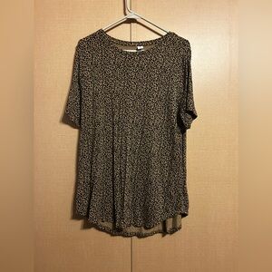 Short Sleeve Old Navy Large Cheetah Print Blouse